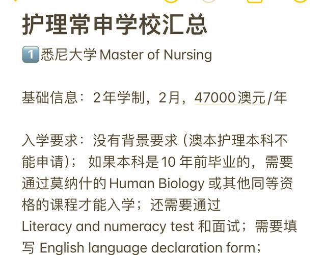 澳洲 nursing master