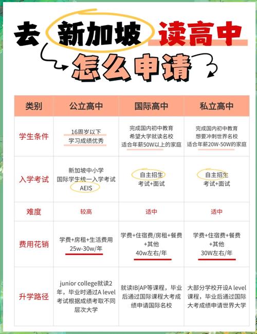 去新加坡读高中需要什么条件