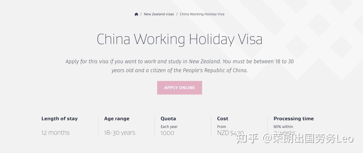 16年新西兰whv申请时间