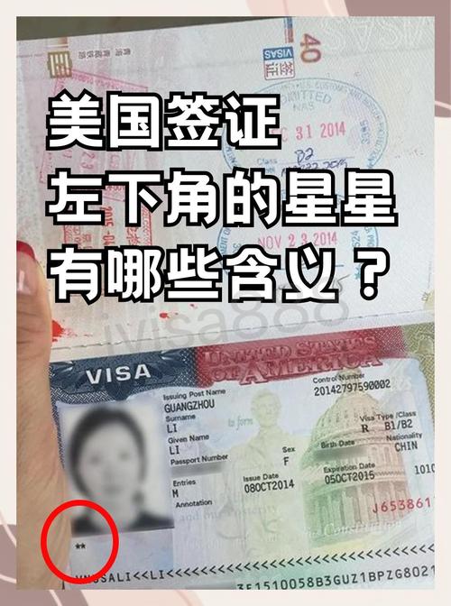 美国签证照片下的星星代表什么