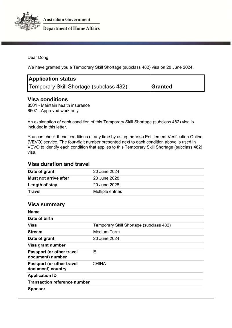澳洲雇主担保职业清单ensol