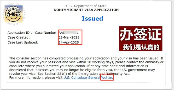 美国签证状态是issued