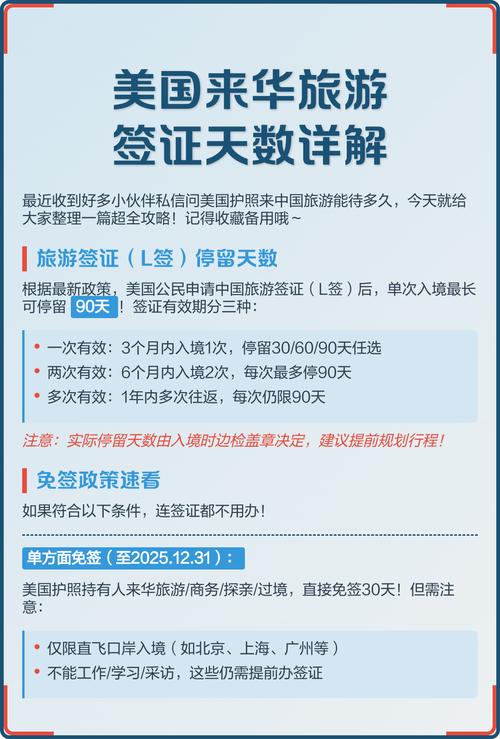 去美国旅游签证能停留时间