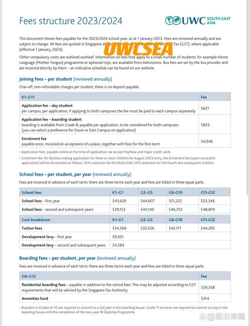 新加坡国际学校小学学费