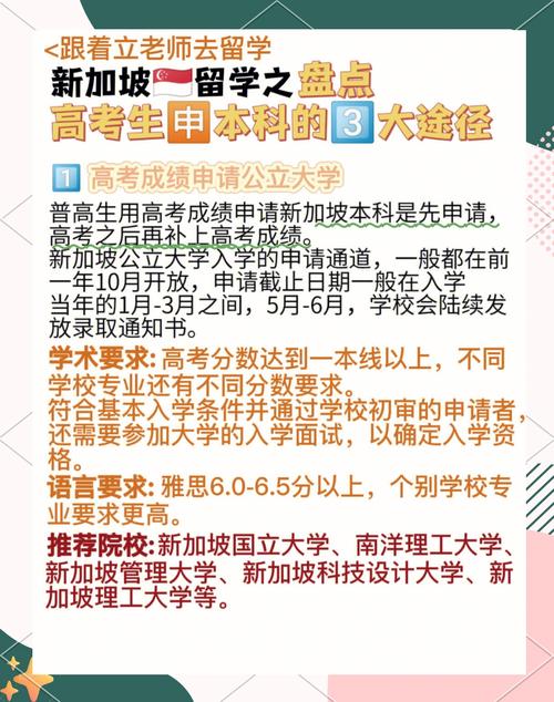 国内高考后去新加坡留学