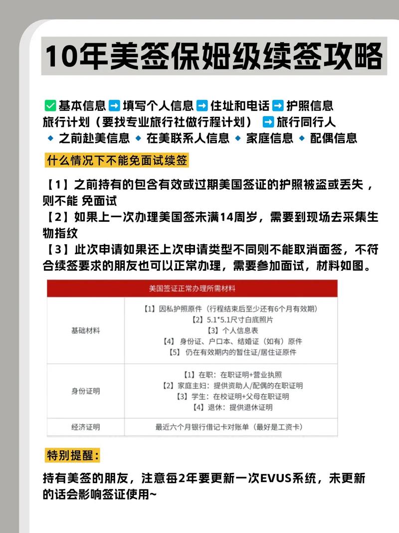 美国10年签证续签流程