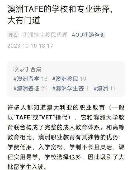 澳洲tafe有哪些专业