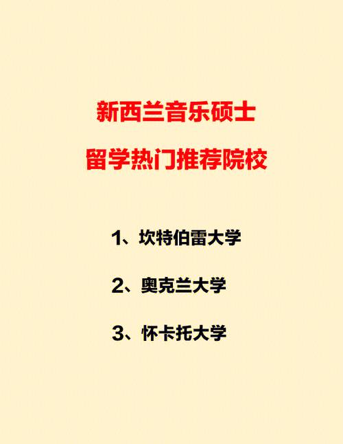 新西兰音乐学院硕士招生