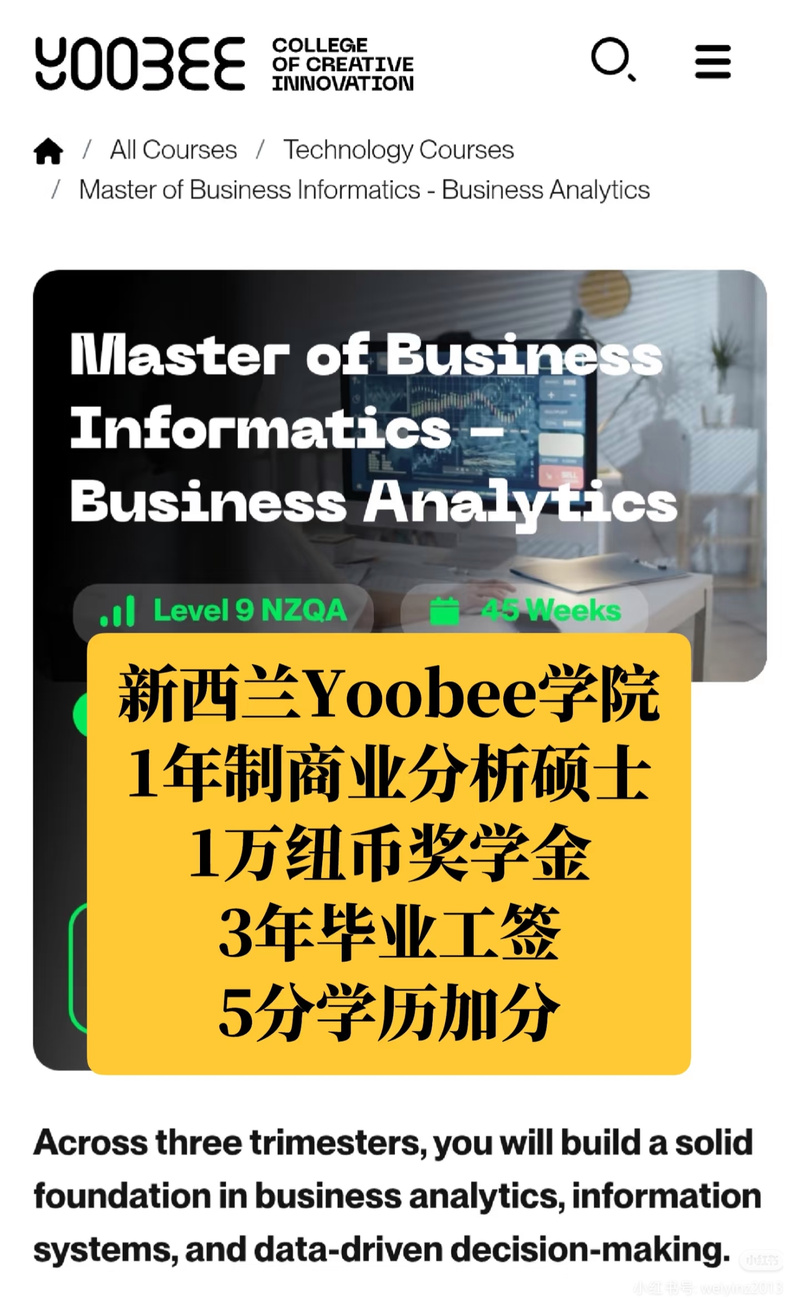 新西兰商业数据分析留学