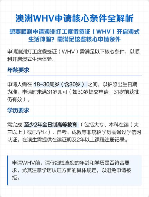 澳洲whv签证申请条件