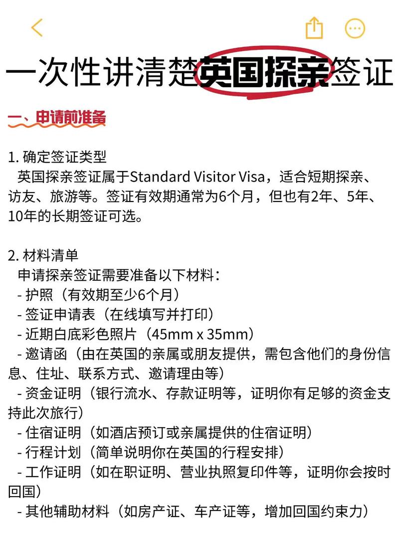 英国探亲签证和旅游签证