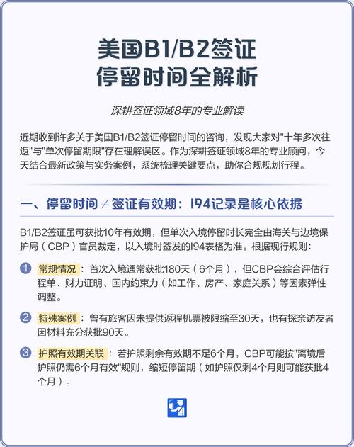 美国b2签证 停留时间