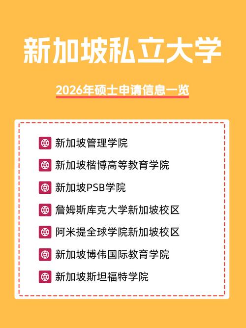 新加坡私立大学硕士专业