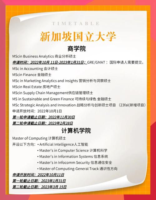 新加坡国立商业分析申请