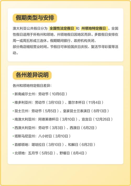 澳洲本科假期2025